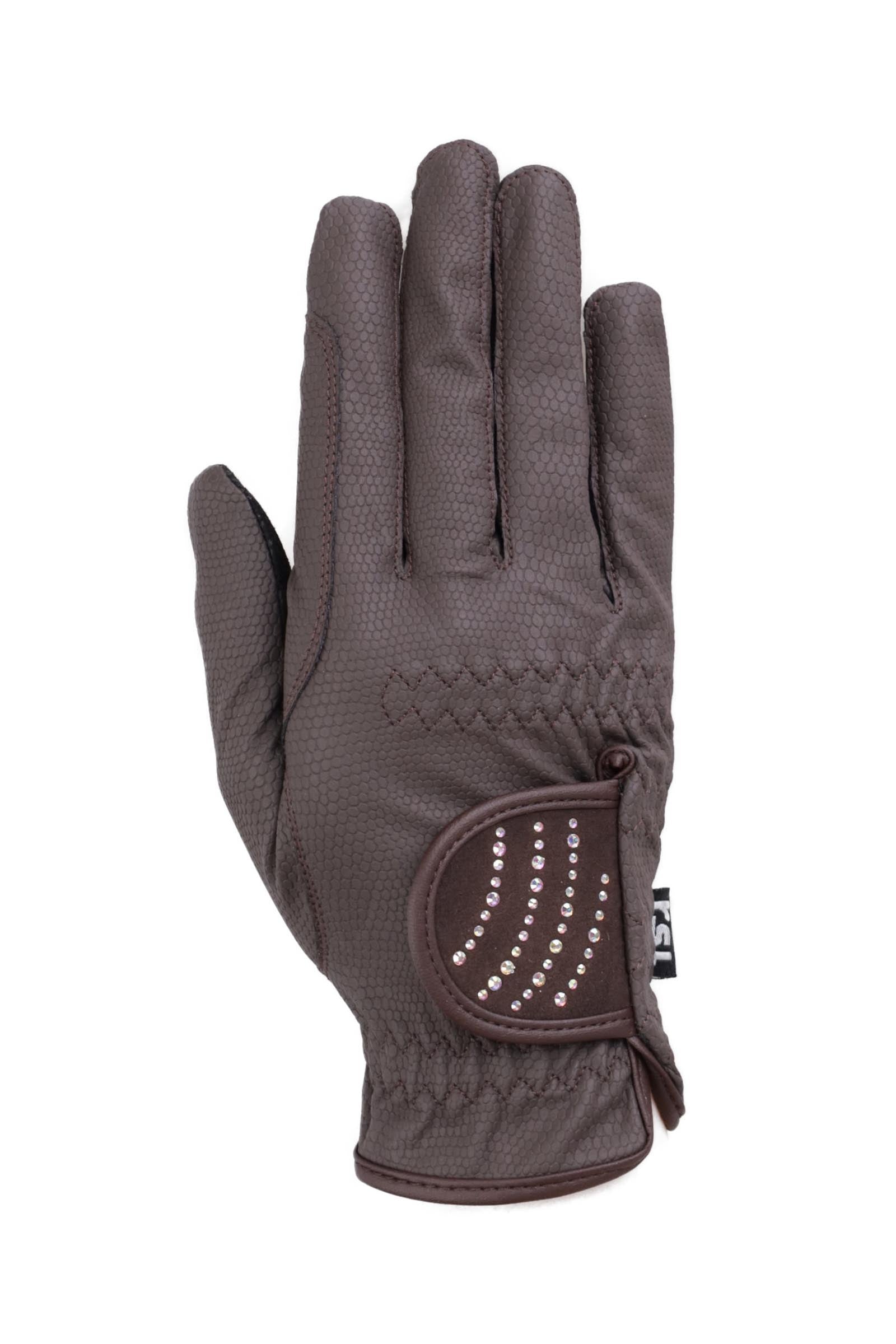 RSL Dubai jezdecké rukavice s barevně se přizpůsobujícími třpytivými kamínky Riding Gloves