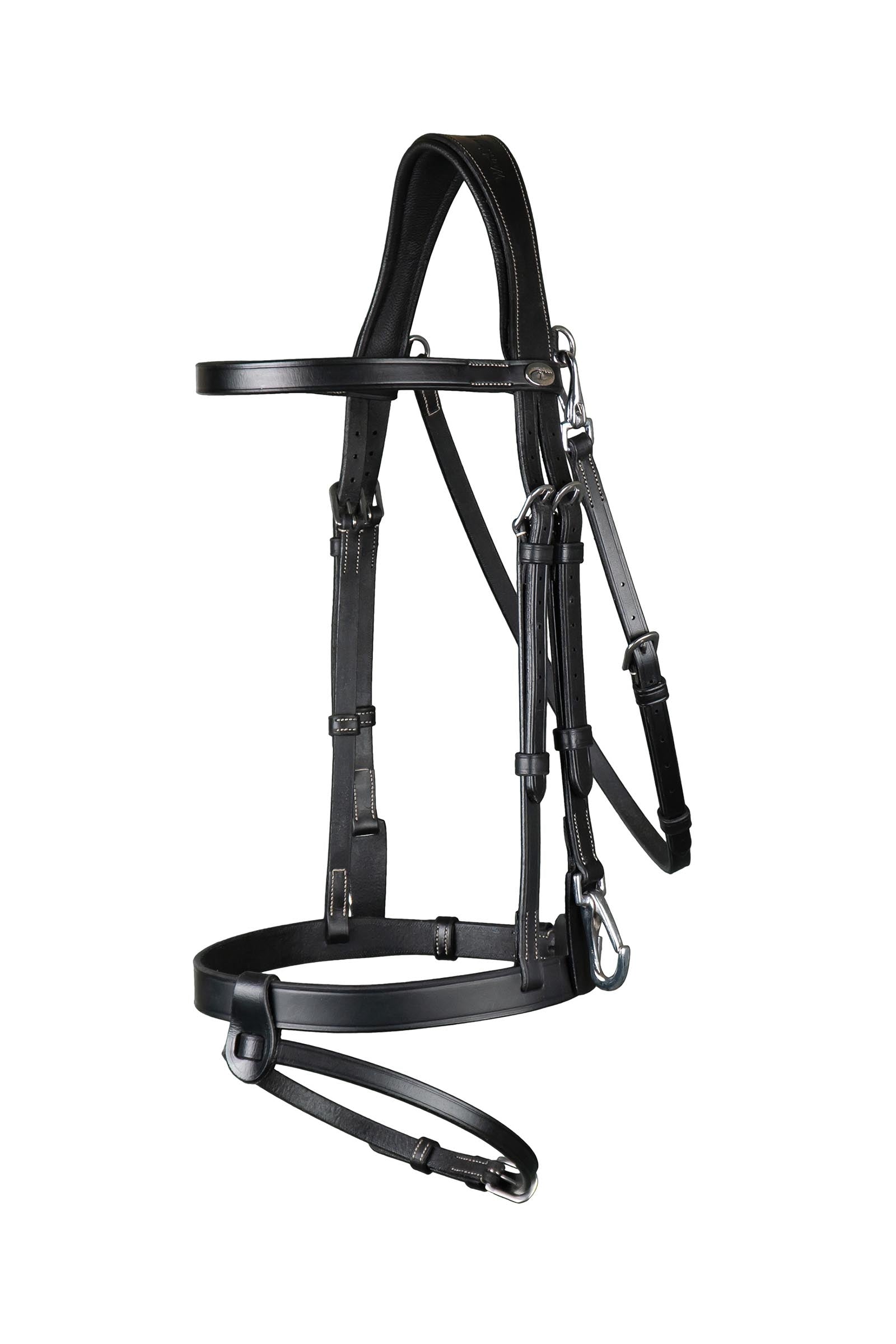 Dy'on Working uzdečka z ploché kůže s karabinami Bridles & Reins