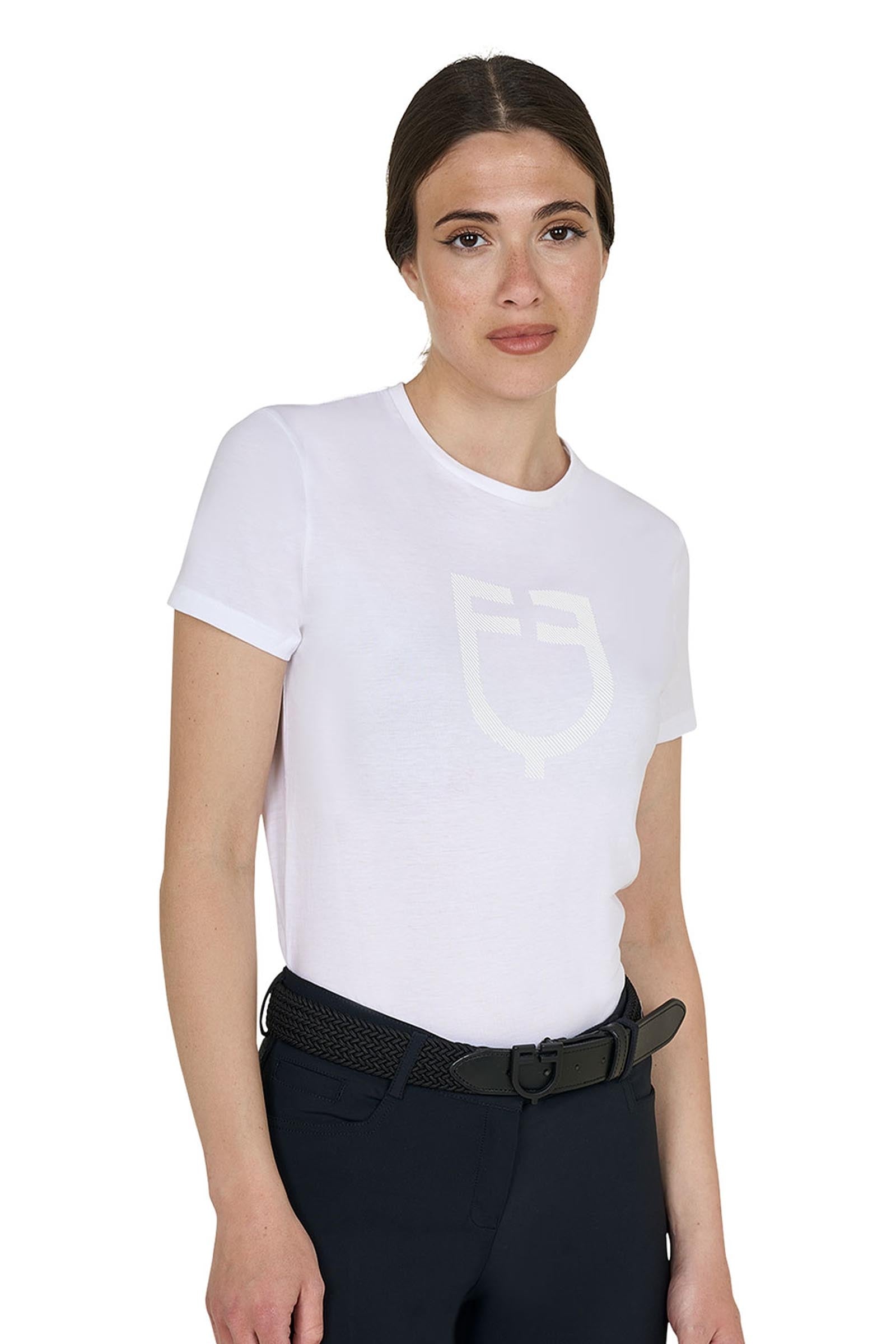 Equestro SS2026 Dámské Bavlněné tričko s lesklým logem Women’s Riding Clothing