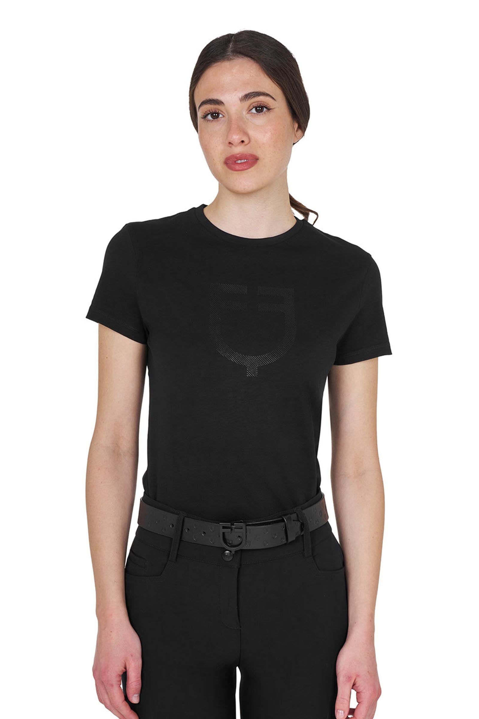 Equestro SS2026 Women's Glossy Logo Cotton T-Shirt Women’s Riding Clothing