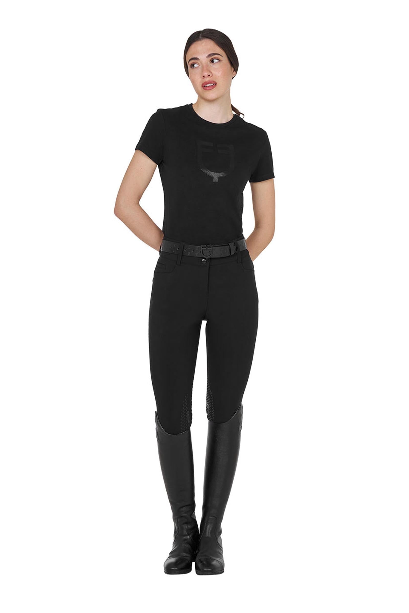 Equestro SS2026 Women's Glossy Logo Cotton T-Shirt Women’s Riding Clothing