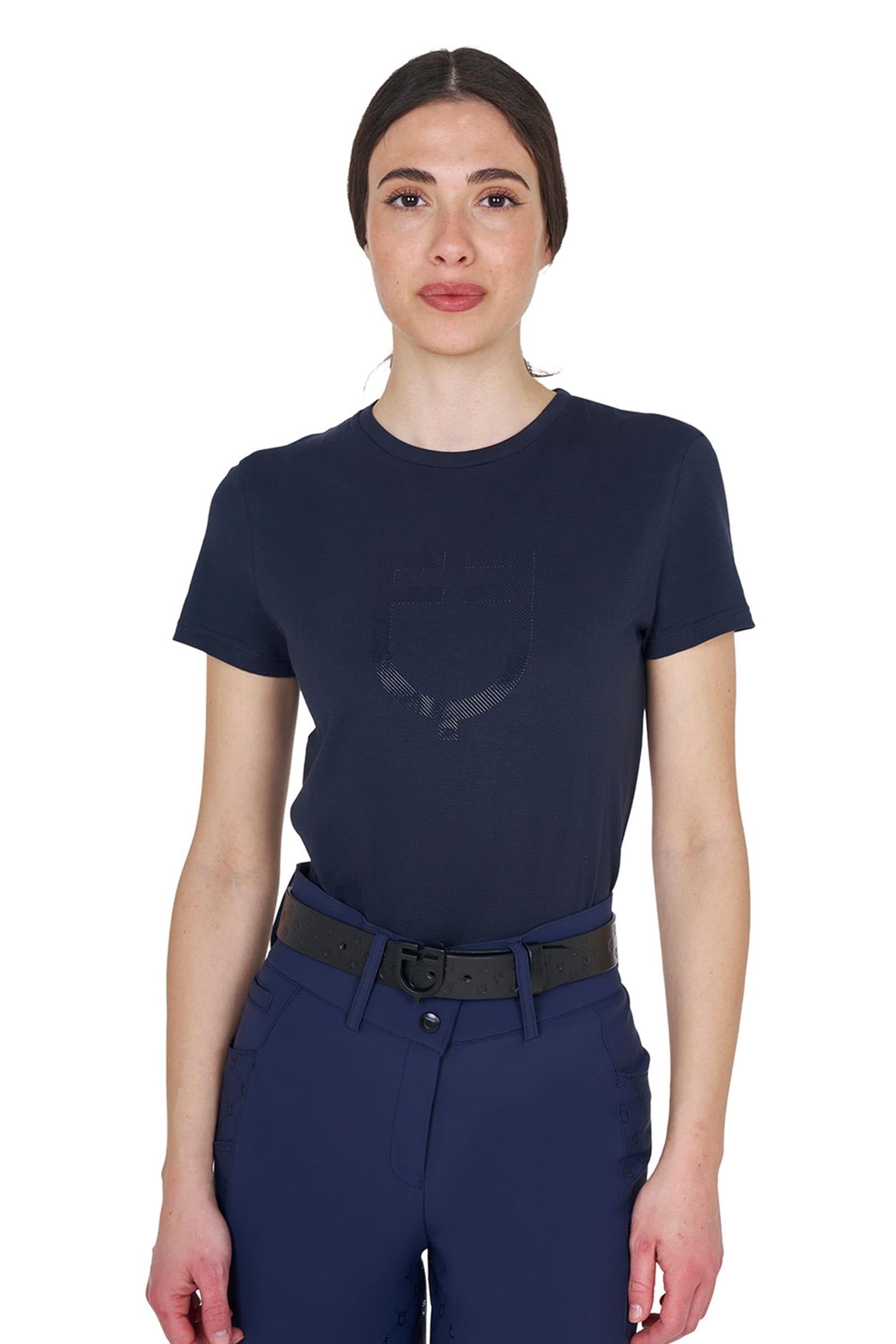 Equestro SS2026 Women's Glossy Logo Cotton T-Shirt Women’s Riding Clothing