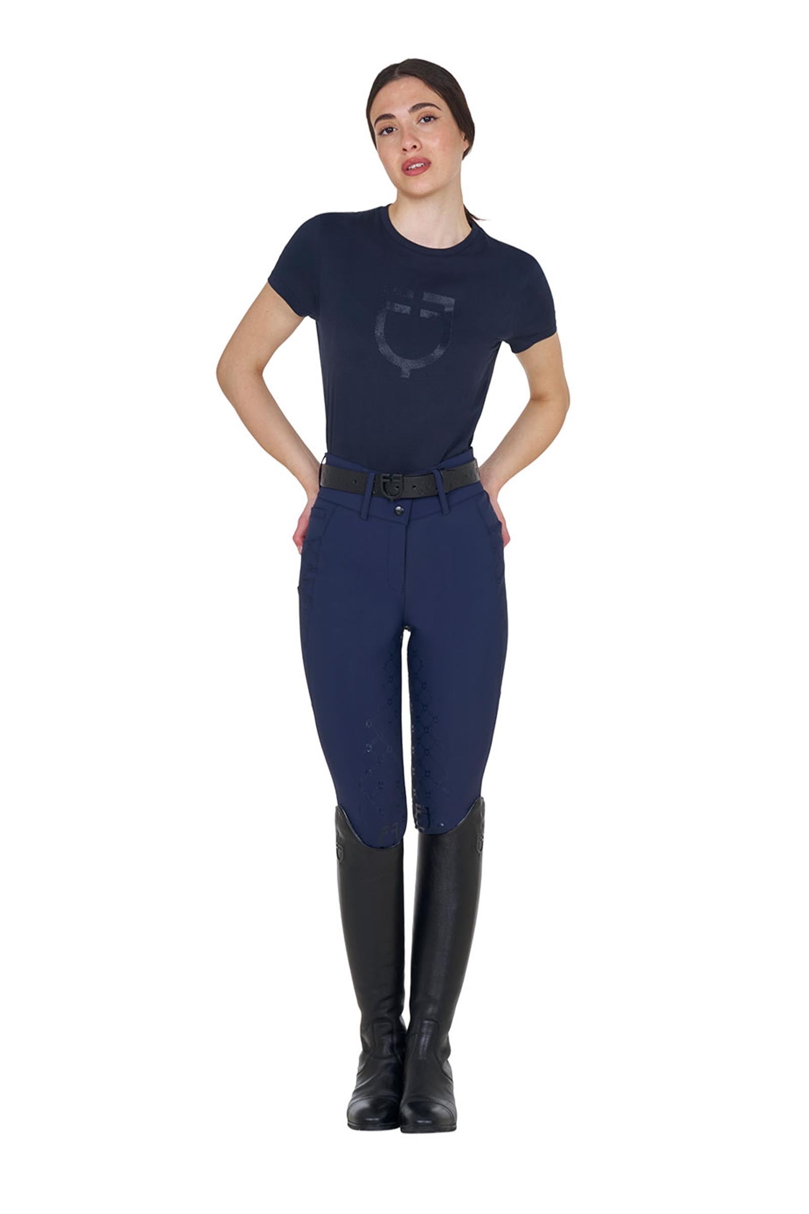 Equestro SS2026 Women's Glossy Logo Cotton T-Shirt Women’s Riding Clothing