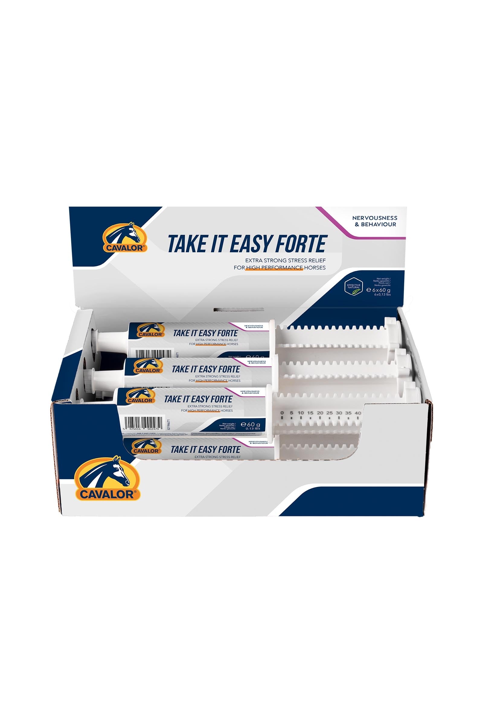 Cavalor Take It Easy Forte, relaxace, (6 x 60 g) Horse Feed & Nutrition