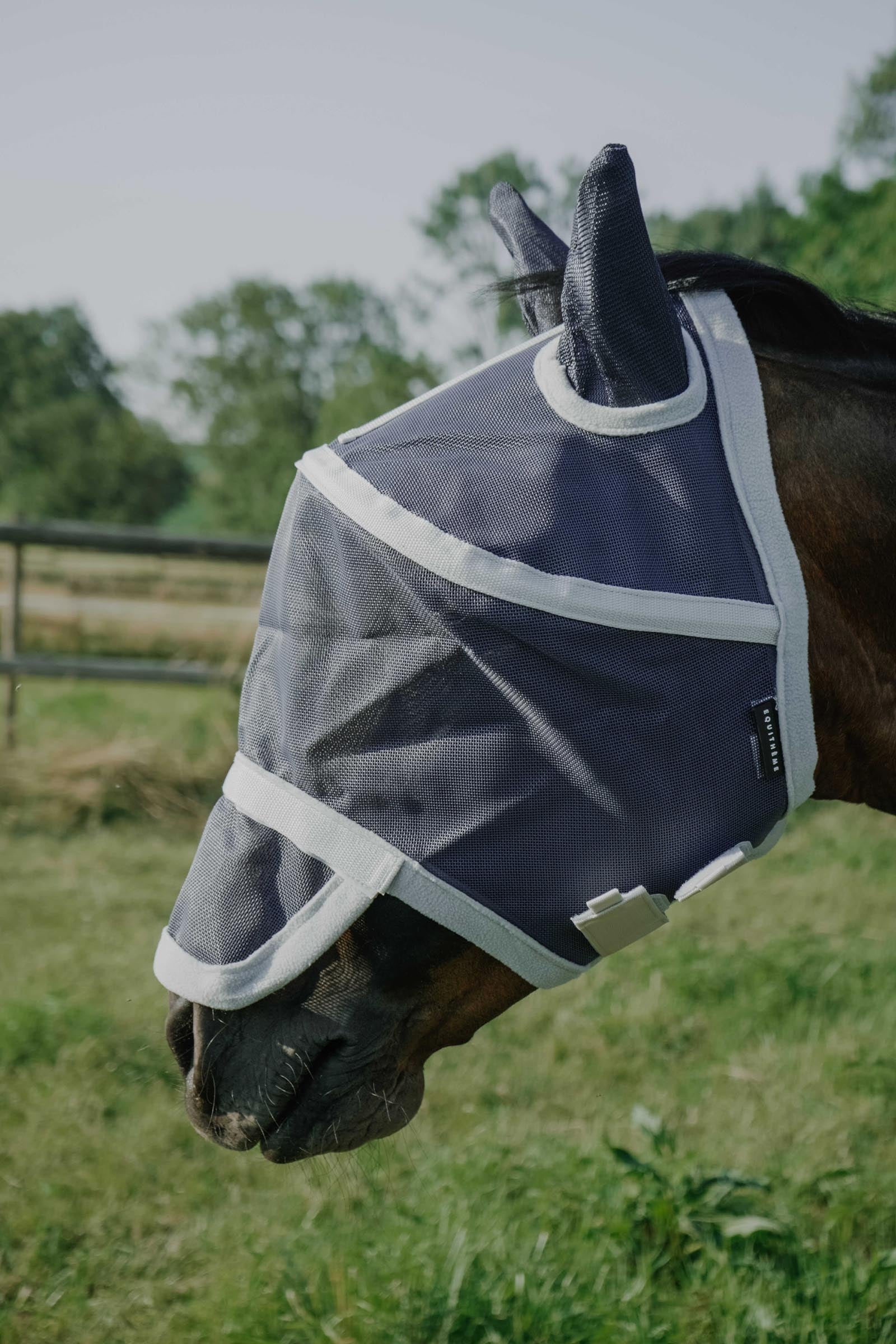EQUITHÈME Cerceau Fly Mask/ UV Mask Antifly Protection for Horses