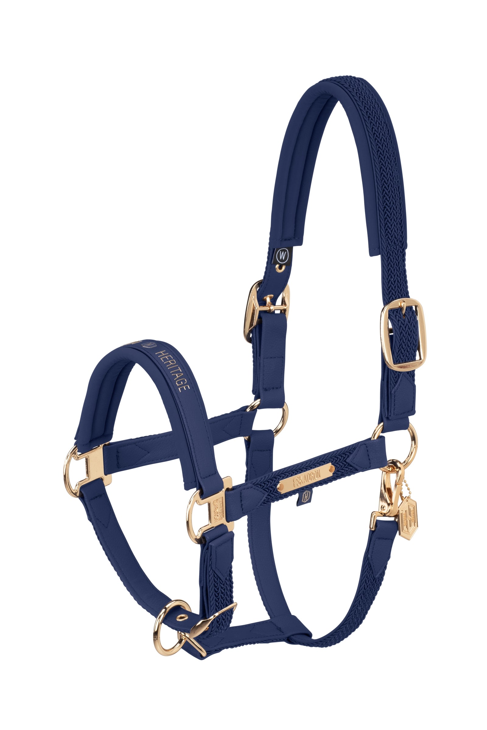 Eskadron Heritage AW24 Obojek na hlavu z umělé kůže Double Pin se Softshellem Halters & Leads