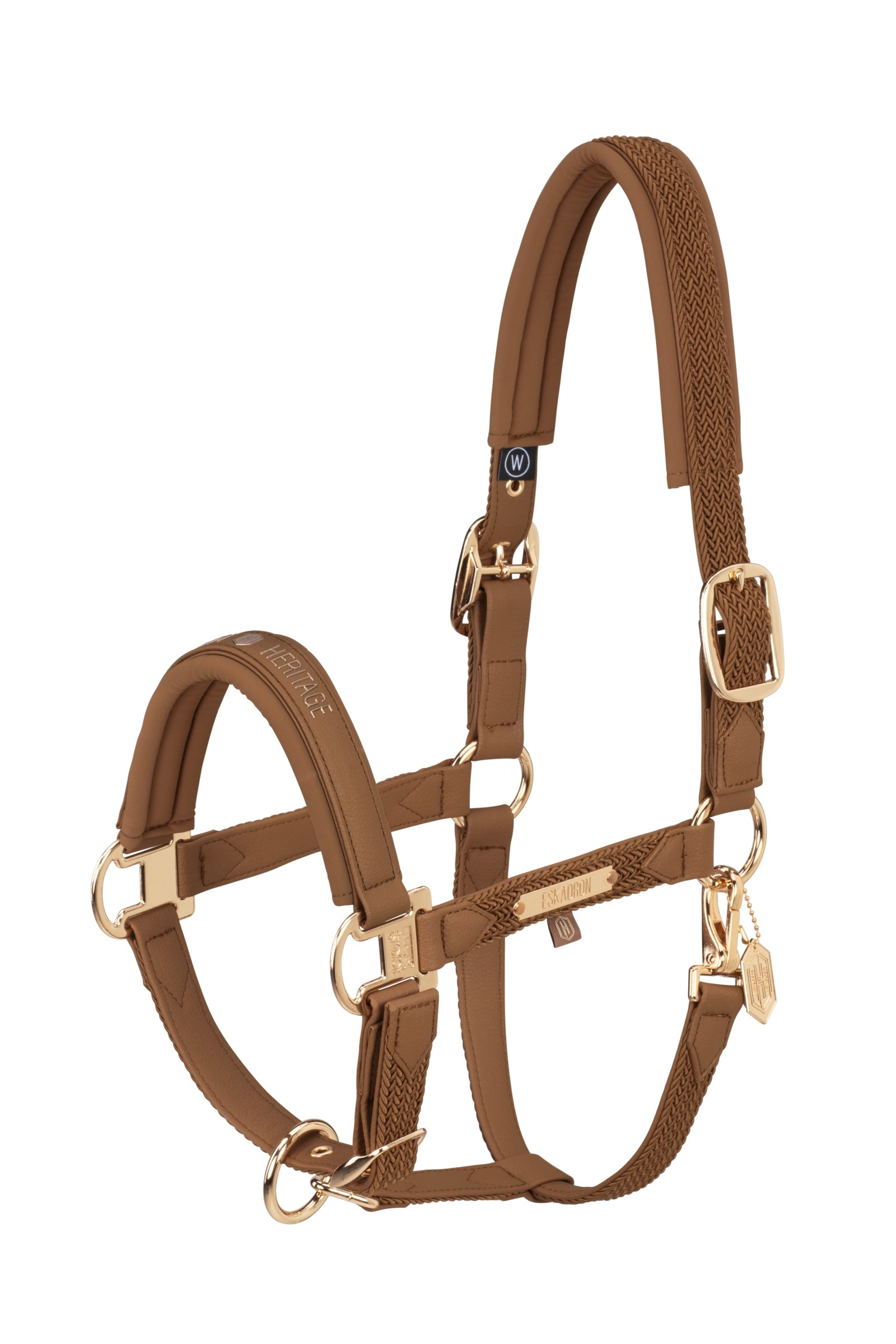 Eskadron Heritage AW24 Obojek na hlavu z umělé kůže Double Pin se Softshellem Halters & Leads
