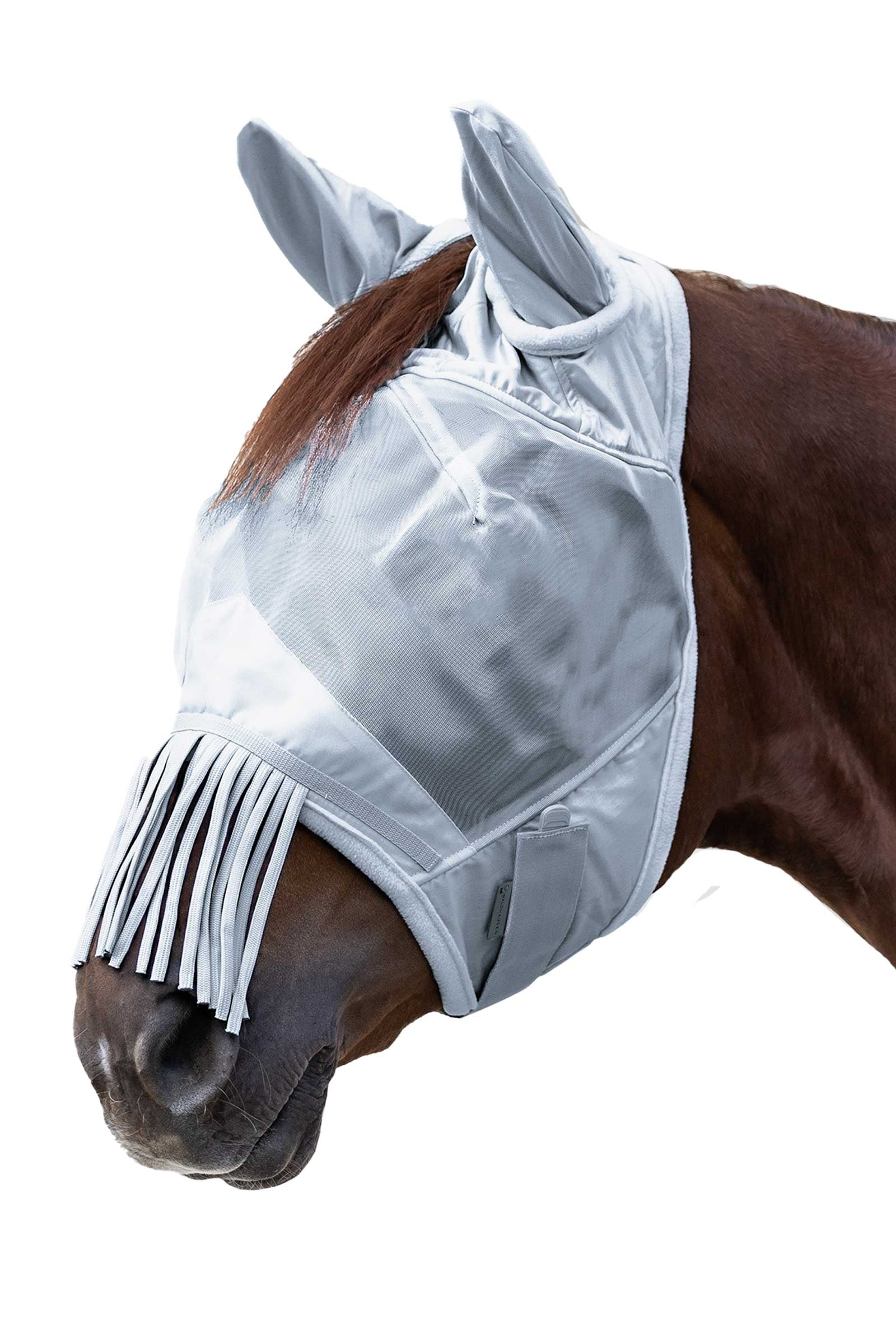 Waldhausen maska proti hmyzu s ušima a třásněmi na nos Antifly Protection for Horses