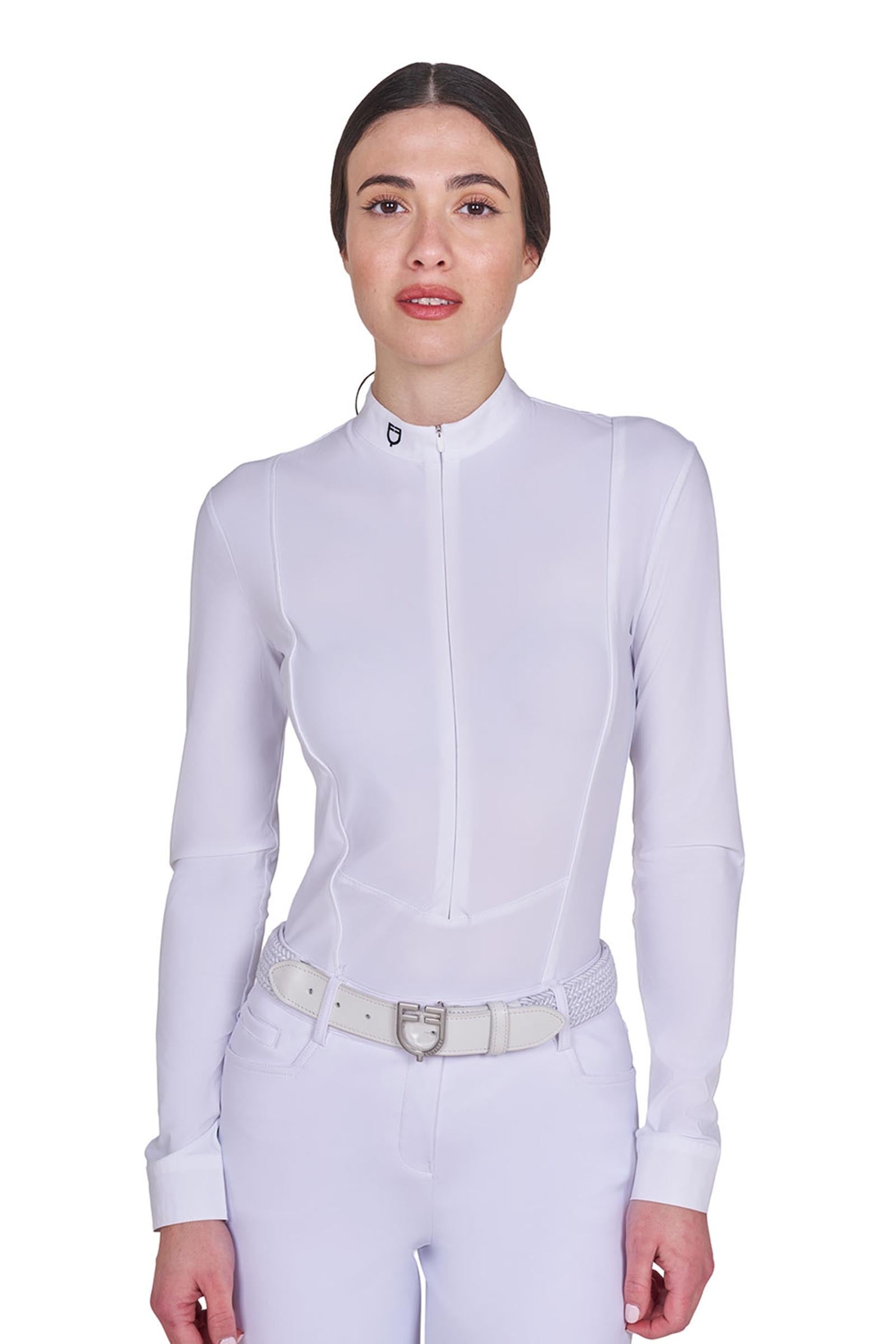 Equestro SS2026 Dámské Závodní polo tričko dlouhý rukáv skrytý zip Women’s Riding Clothing