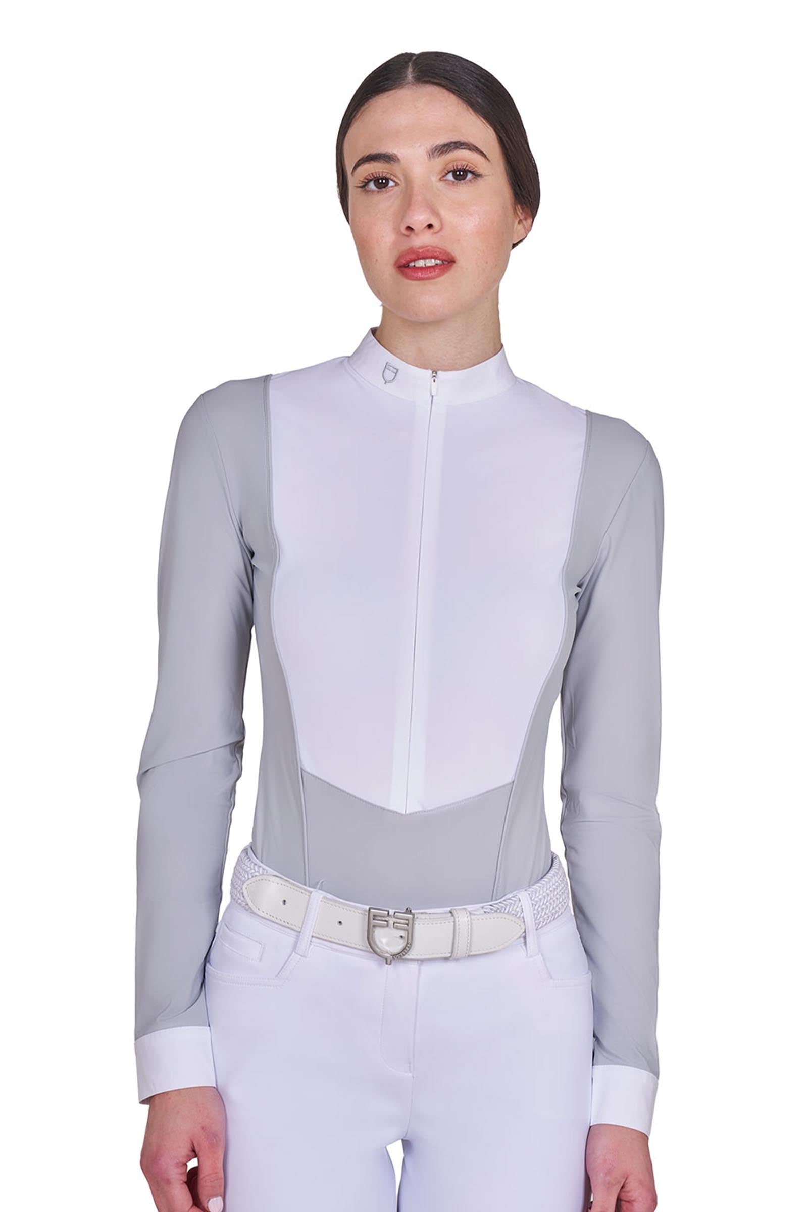 Equestro SS2026 Dámské Závodní polo tričko dlouhý rukáv skrytý zip Women’s Riding Clothing