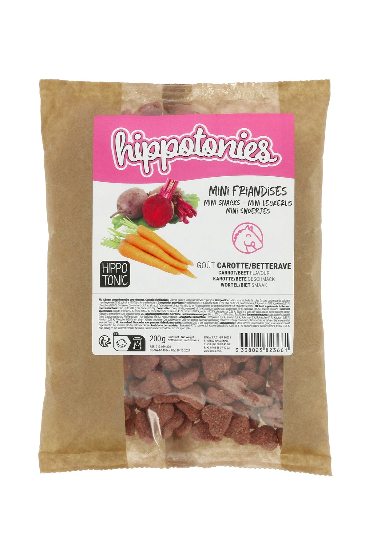 HIPPOTONIC Mini Friandies mrkev/řepa, 200 g Horse Feed & Nutrition