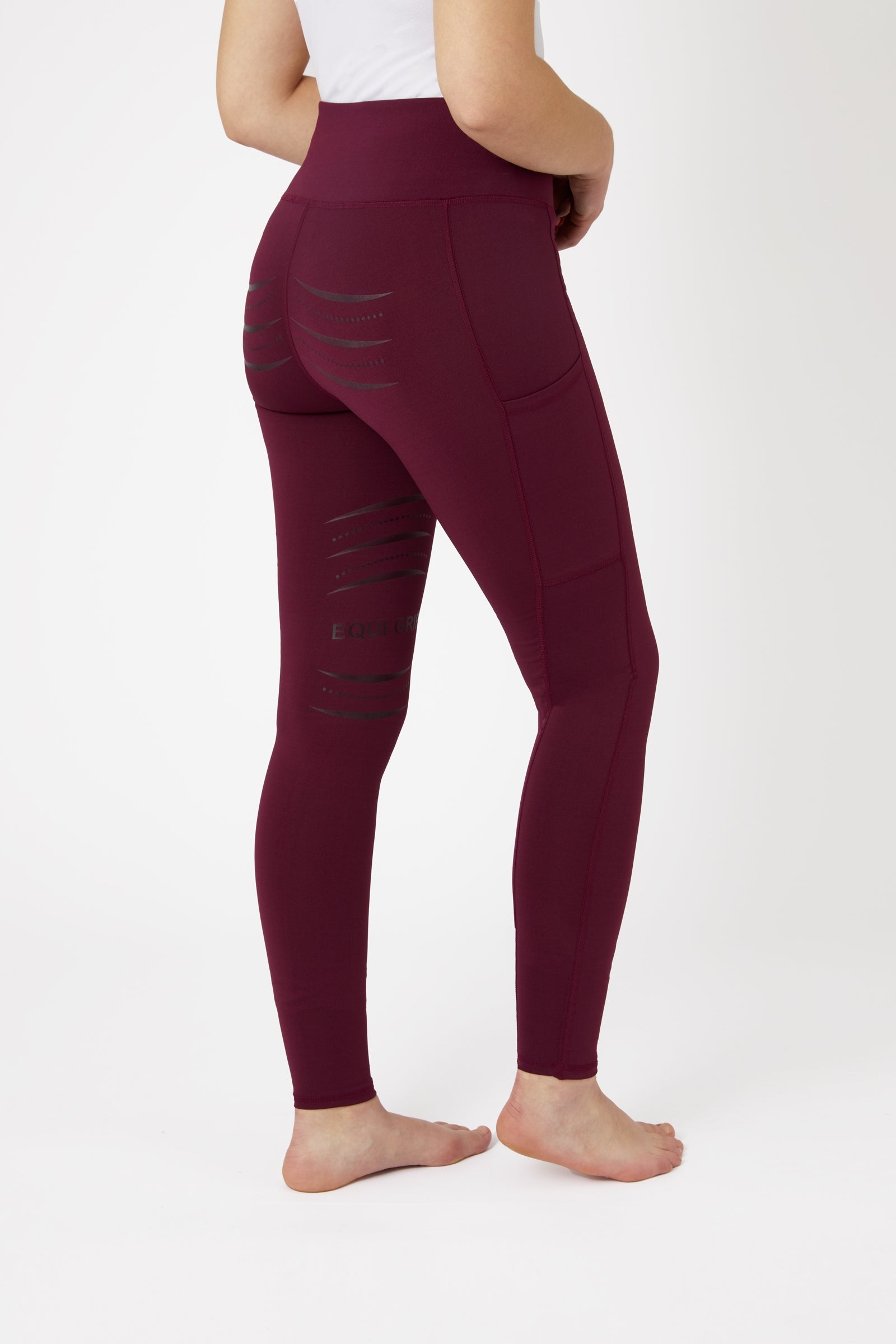 Horze Dámské silikonové celosedové jezdecké punčochy s kapsami na telefon Womens Breeches